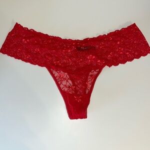 NWOT Red Lace Thong